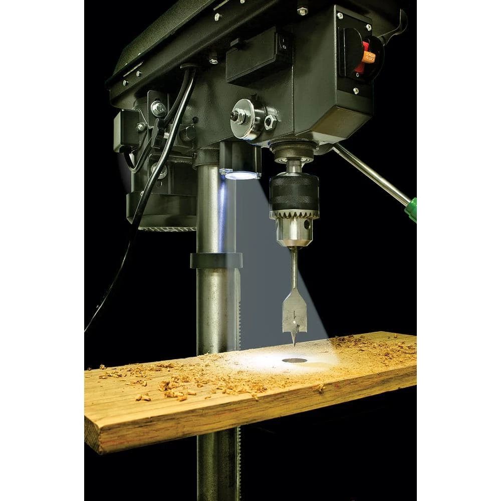 4.1-Amp 10 in. 5-Speed Drill Press with 5/8 in. Chuck, Work Light, and Table Rotatable 360° and Tiltable 45° by GENESIS - Image 7