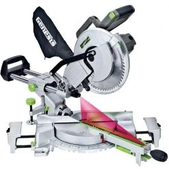 15-Amp 10 in. Sliding Compound Miter Saw with Laser, Electric Brake, Spindle Lock, Dust Bag, Wings and Blade by GENESIS