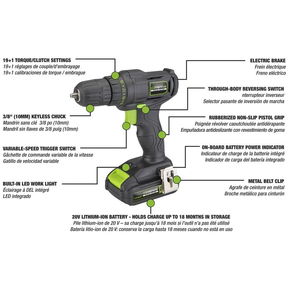 20-Volt Special Edition (SE) Series Lithium-Ion Rechargeable Replacement Battery Pack by GENESIS - Image 3