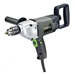 120-Volt 1/2 in. Variable Speed Spade Handle Electric Drill with Lock-On Button and Auxiliary/Spade Handles by GENESIS