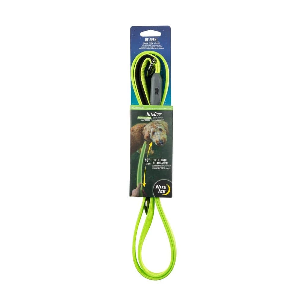 NiteDog Rechargeable LED Leash - Lime/Green LED by Nite Ize