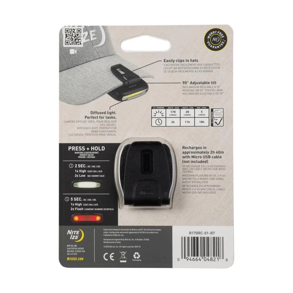 Radiant 170 Rechargeable Clip Light, Black by Nite Ize - Image 10