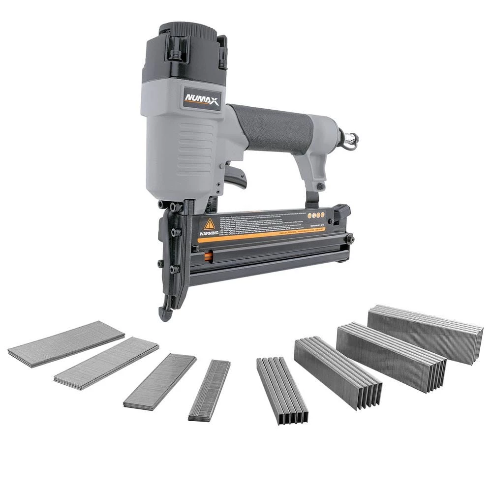 Pneumatic 2-In-1 18-Gauge Brad Nailer and Stapler with Fasteners (4000-Count) by NuMax