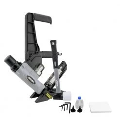 Pneumatic 2-in-1 15-Guage and 16-Gauge 2 in. Dual Handle Flooring Nailer and Stapler by NuMax