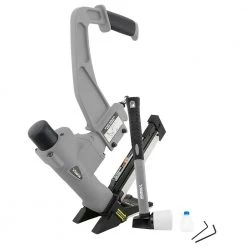 Pneumatic 3-in-1 15.5 and 16 Gauge 2 in. Flooring Nailer / Stapler with Flooring Mallet and Interchangeable Base Plates by NuMax
