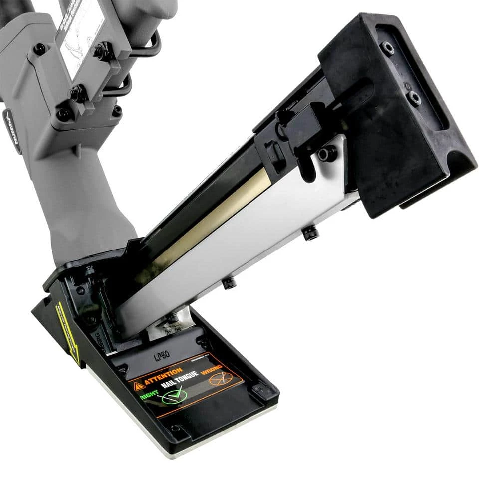 Pneumatic 3-in-1 15.5 and 16 Gauge 2 in. Flooring Nailer / Stapler with Flooring Mallet and Interchangeable Base Plates by NuMax - Image 6