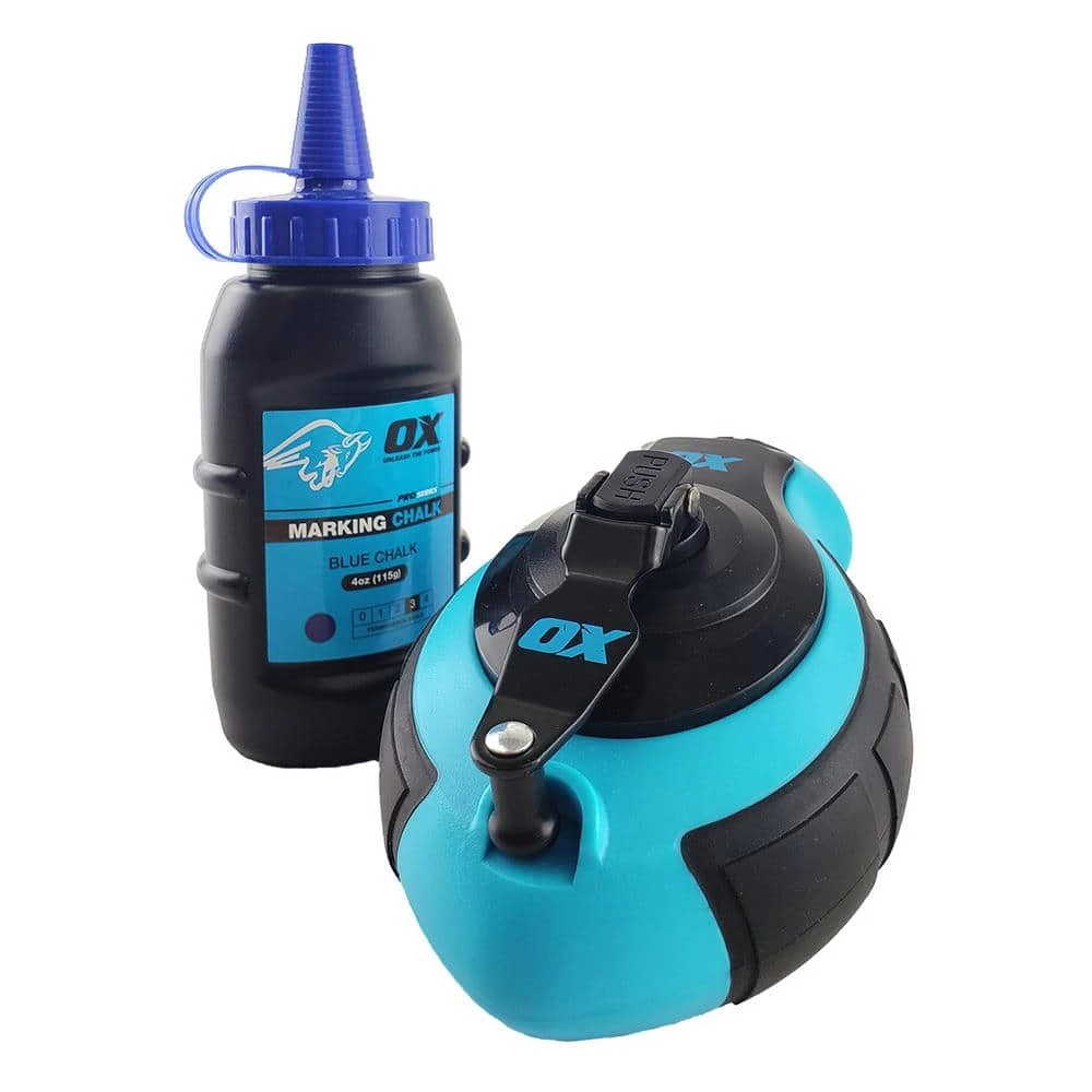 OX Pro Aluminum Body Chalk Reel 6x Gear with Kevlar Reinforced Line by OX TOOLS