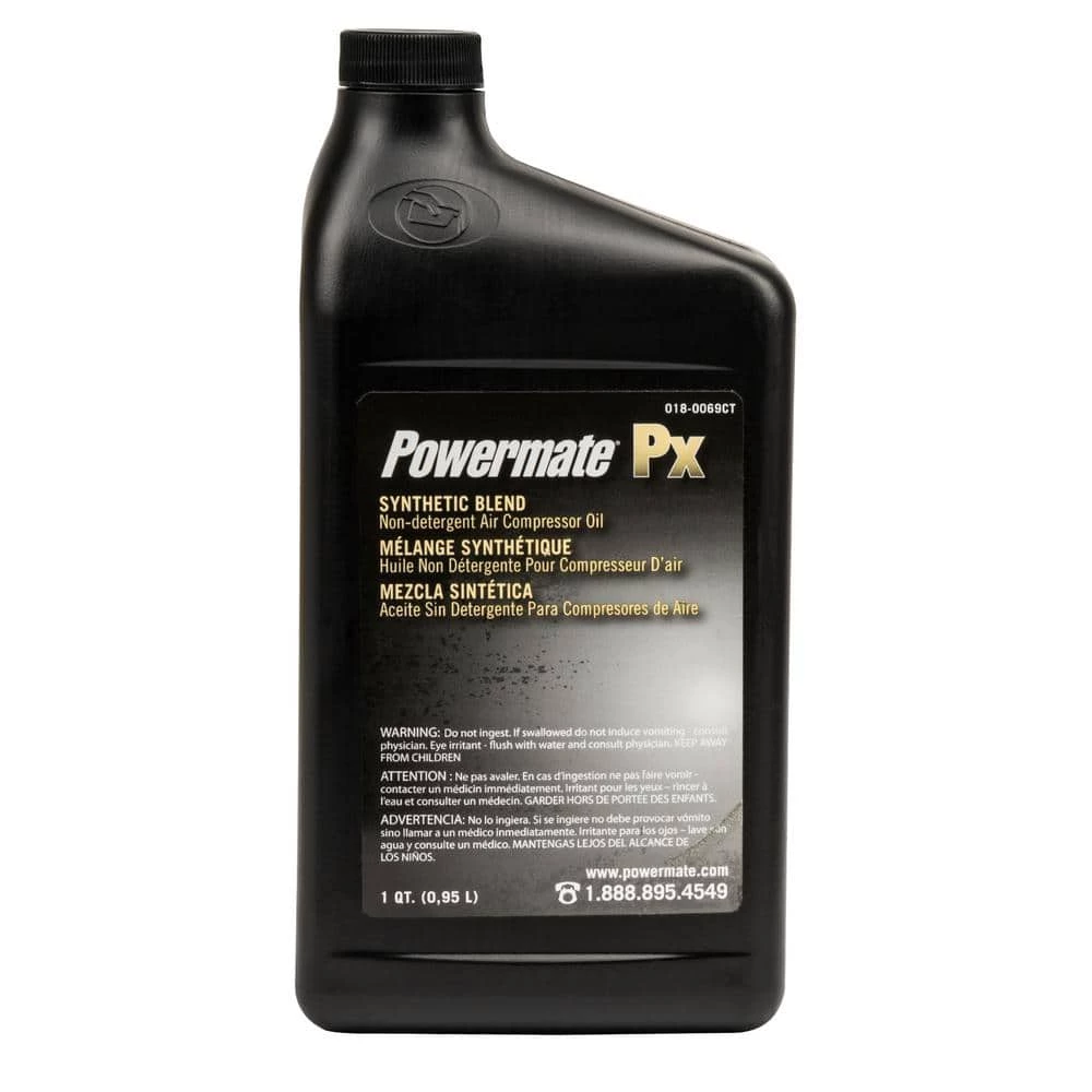 1 qt. Synthetic Blend Non Detergent Air Compressor Oil by Powermate