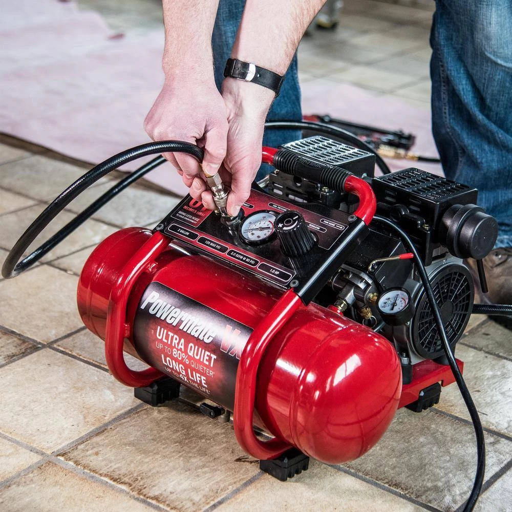 2 Gal. 125 PSI 1 HP Ultra Quiet Oil Free Electric Air Compressor by Powermate - Image 9