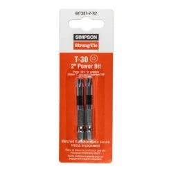 2 in. T-30 6-Lobe Drive Power Bits (2-Quantity) by Simpson Strong-Tie