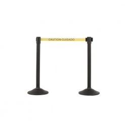 US Weight Sentinel Stanchion with 6.5 ft. Caution Retractable Belt (2-Pack) by USW