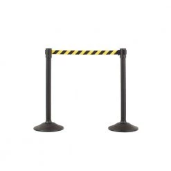 US Weight Sentinel Stanchion with 6.5 ft. Chevron Retractable Belt (2-Pack) by USW