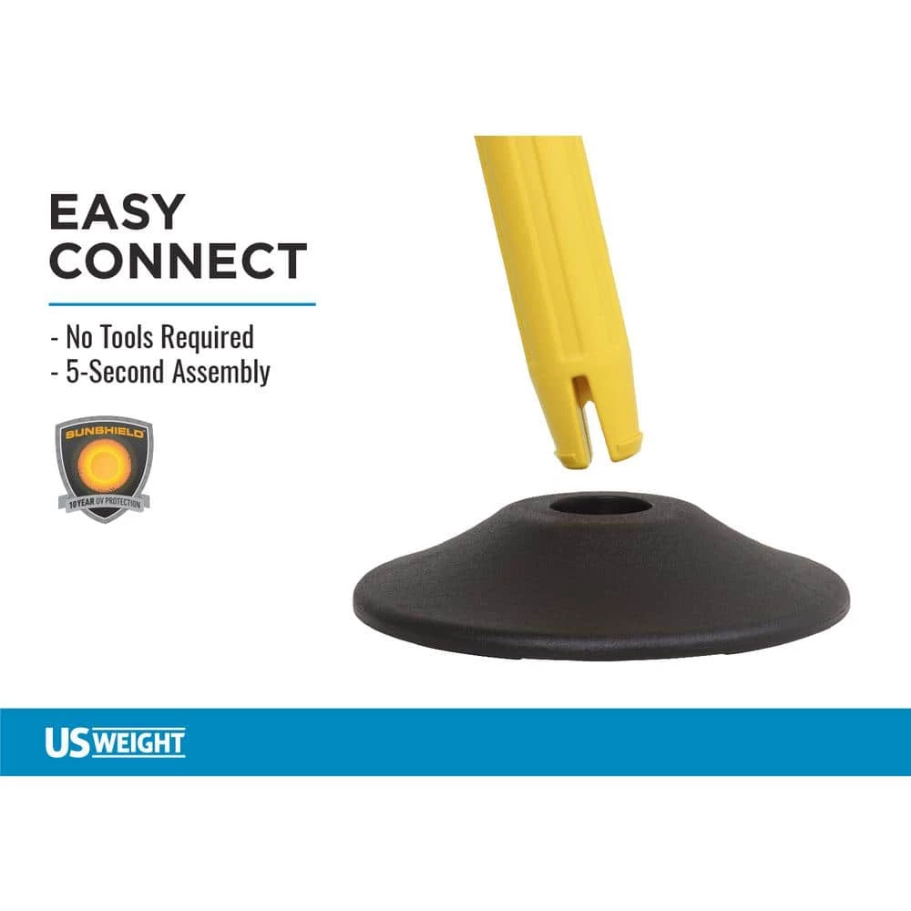 US Weight ChainBoss Black Stanchion with 10 ft. Black Plastic Chain per Stanchion- Weighted Bases (2-Pack) by USW - Image 6