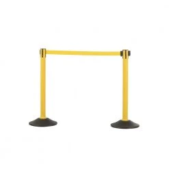 US Weight Sentinel Yellow Stanchion with 6.5 ft. Retractable Belt (2-Pack) by USW