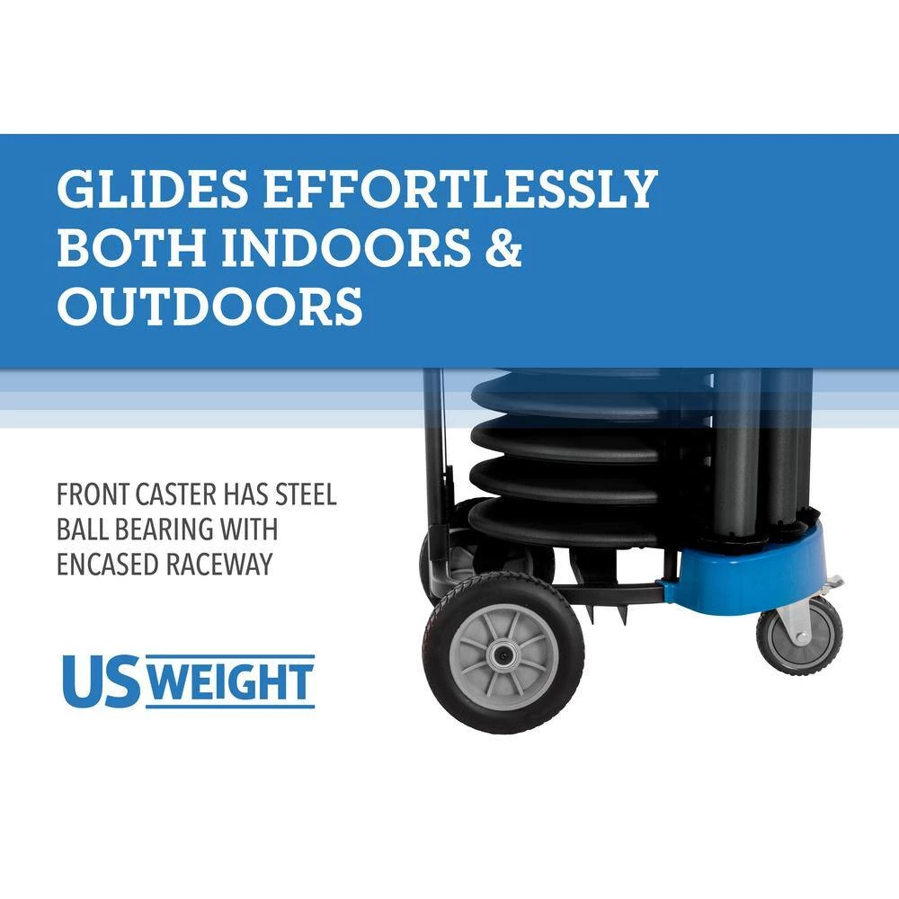 6 Black Steel US Weight Rover Stanchion Cart Kit- Stanchions and Cart by USW - Image 4