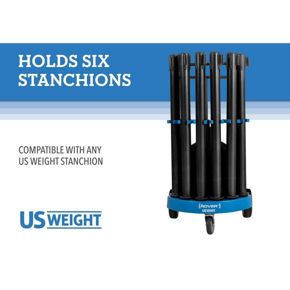 6 Black Steel US Weight Rover Stanchion Cart Kit- Stanchions and Cart by USW - Image 5