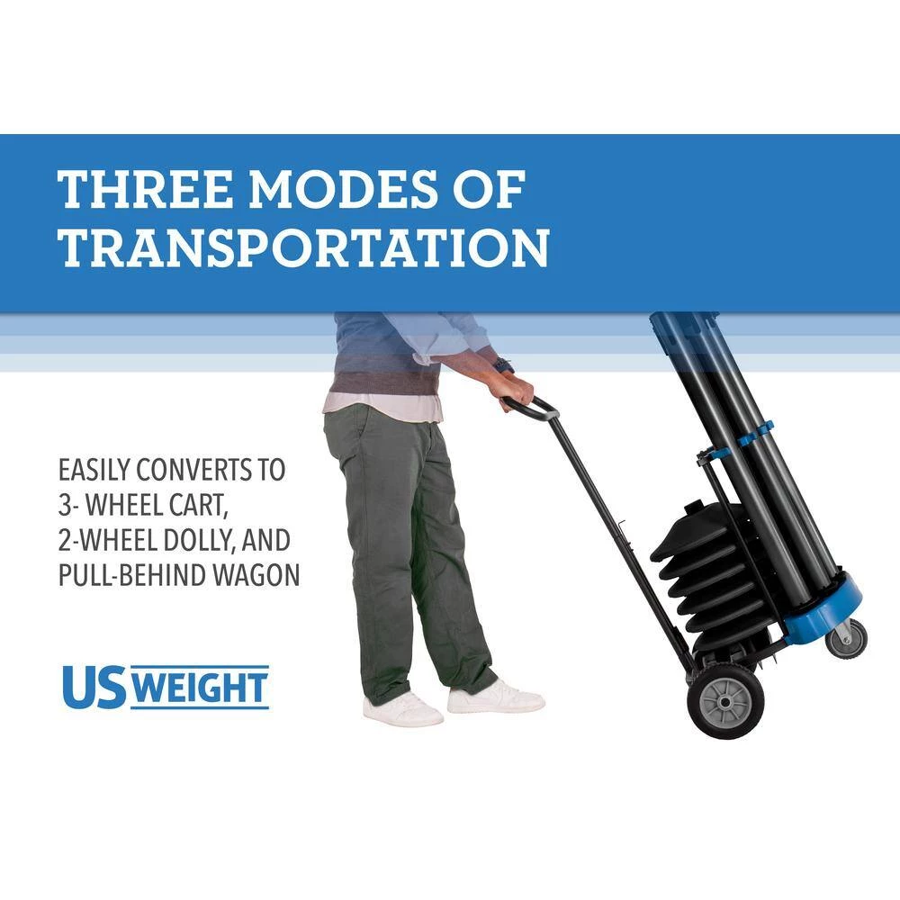 6 Black Steel US Weight Rover Stanchion Cart Kit- Stanchions and Cart by USW - Image 6